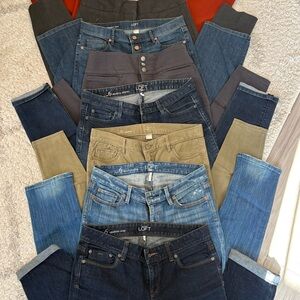 (9) pairs LOFT Women's Assorted Jeans & Pants Collection-SZ 6